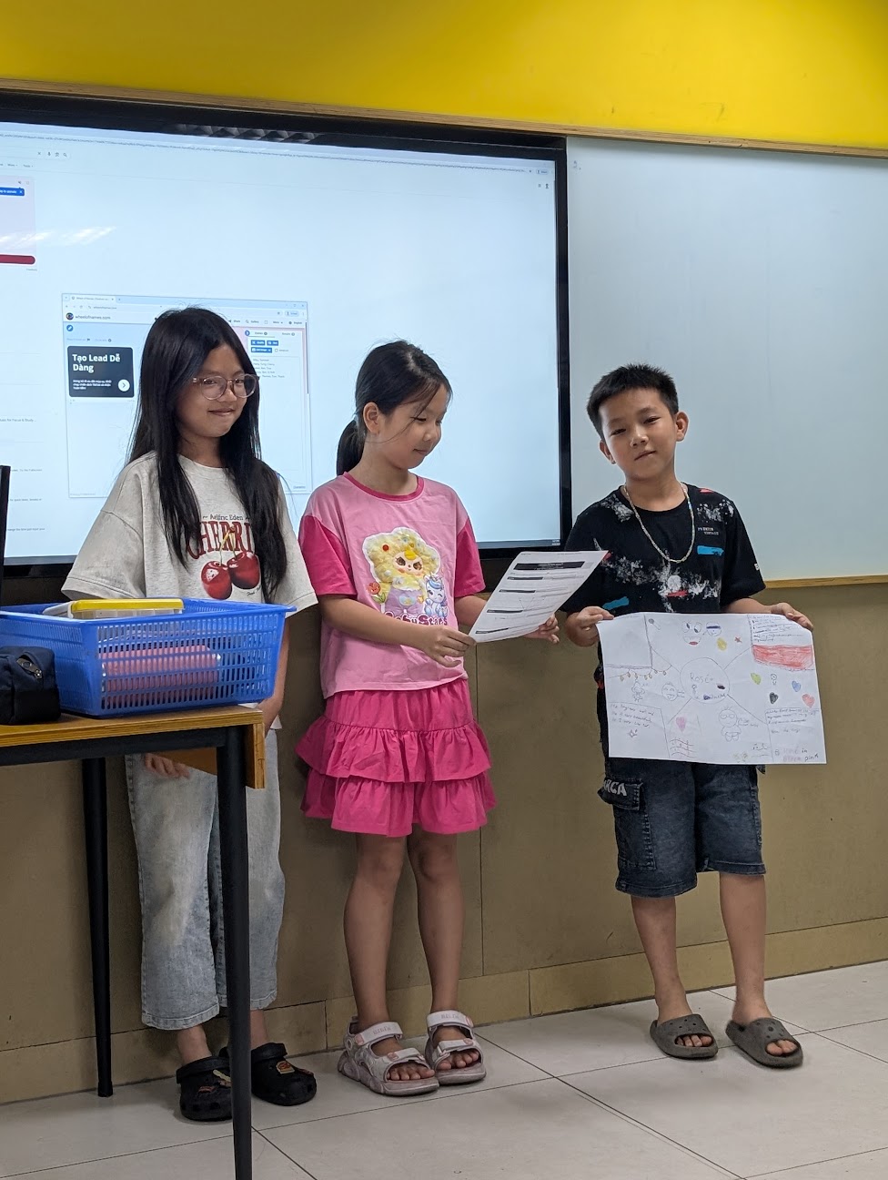 Student presenting to the class